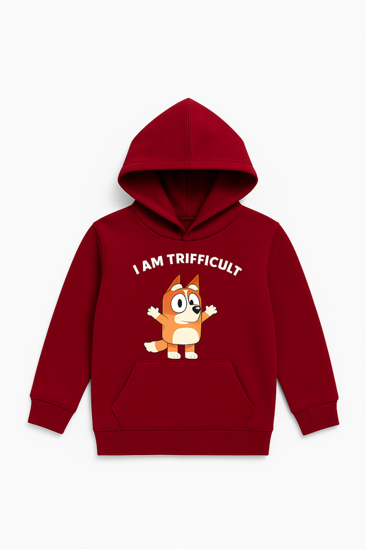 Soft Cotton Bingo Hoodie – Burgundy Edition