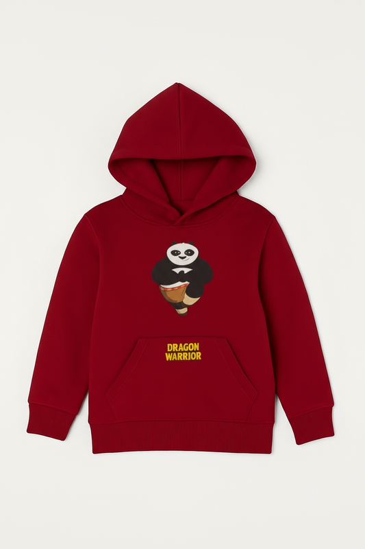 Soft Cotton Dragon warrior Hoodie – Burgundy Edition