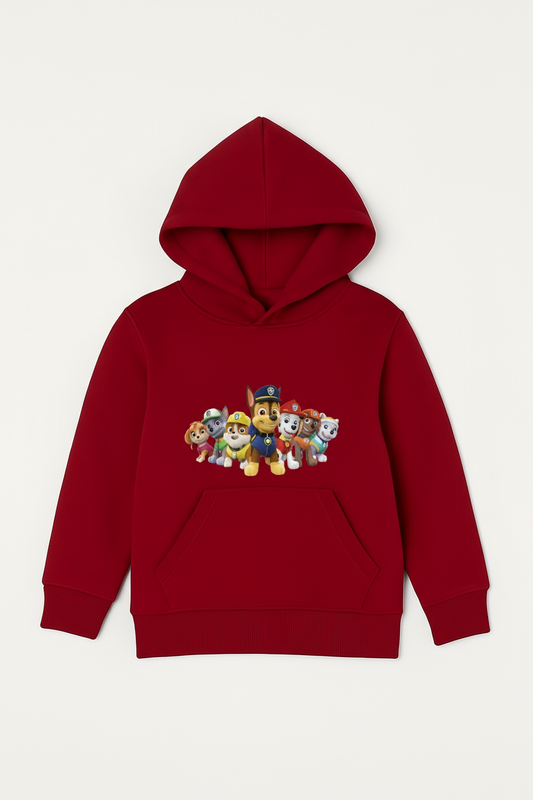 Soft Cotton Paw Patrol Hoodie – Burgundy Edition